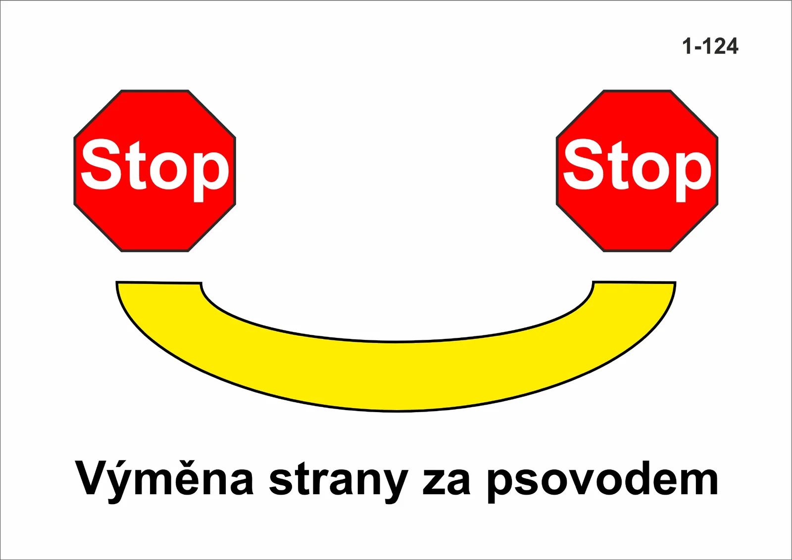 1-124 Stop – změna za psovodem – stop