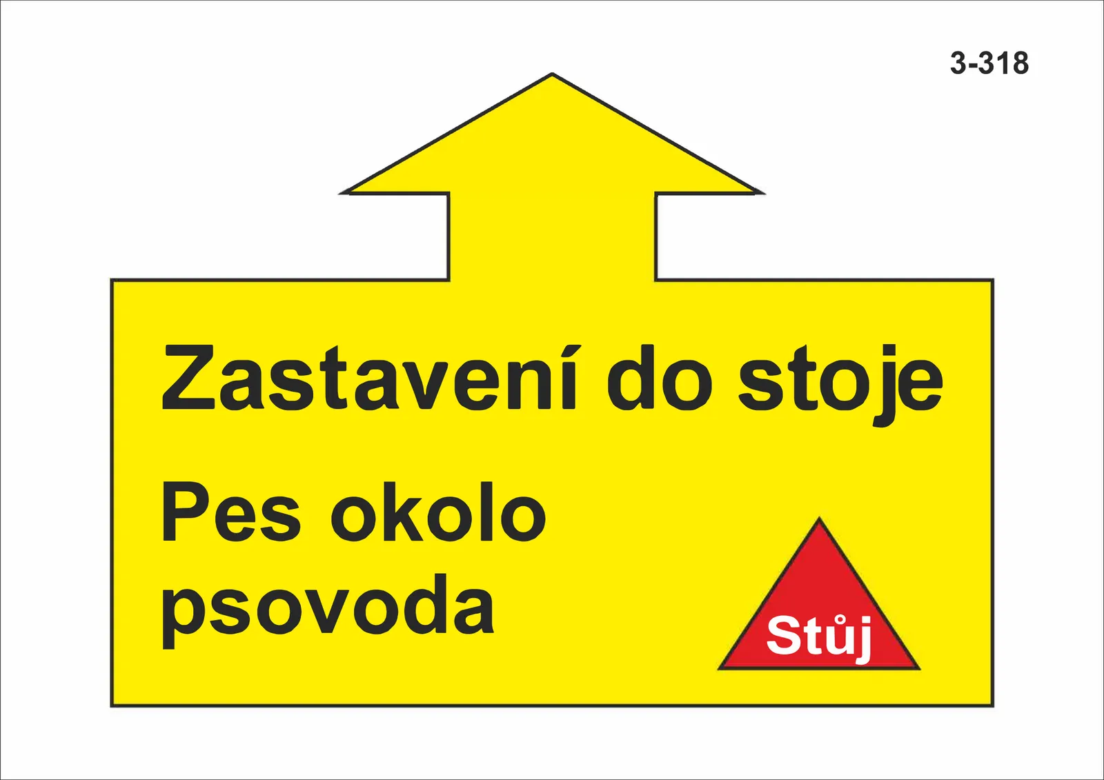 3-318 Zastavení do stoje – pes okolo psovoda – stůj