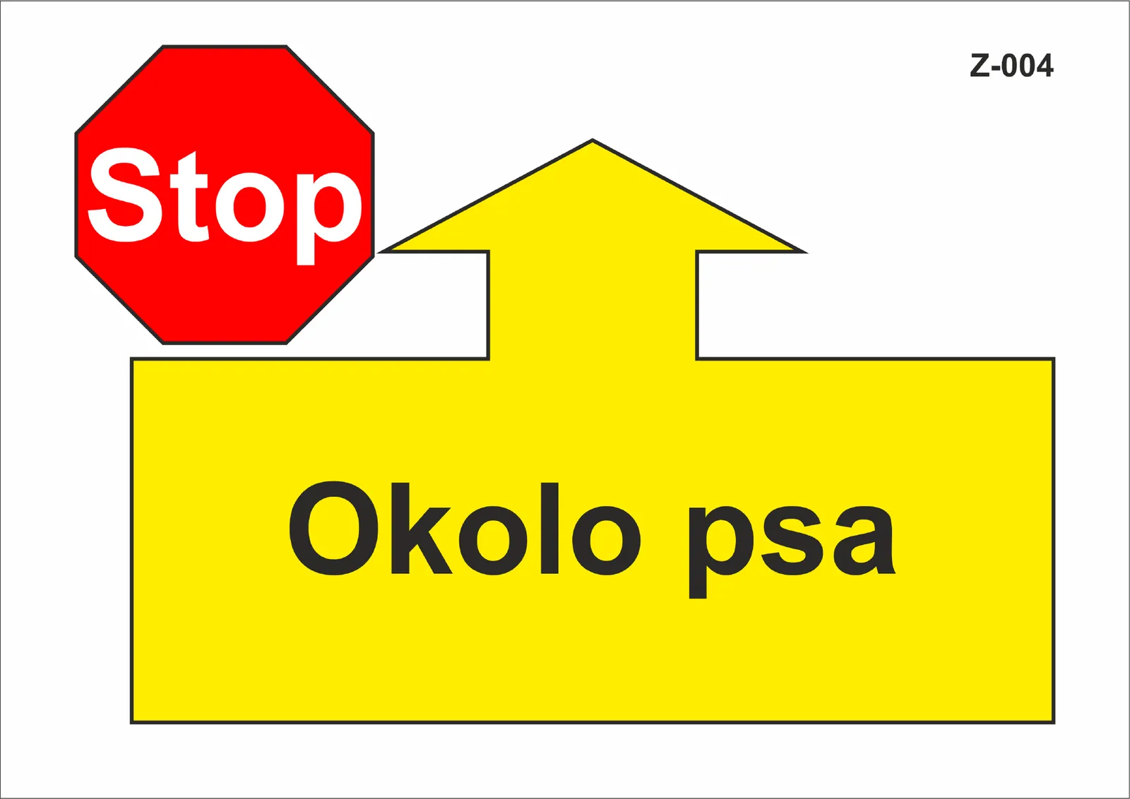 Z-004 Stop – okolo psa