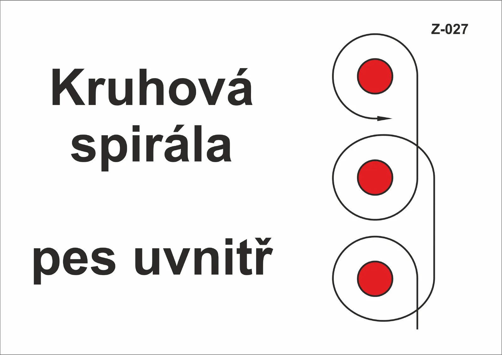 Z-027 Kruhová spirála – doleva