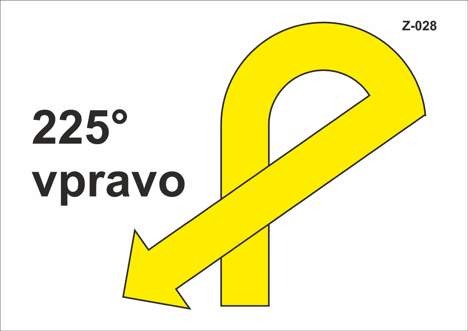 Z-028 225° vpravo